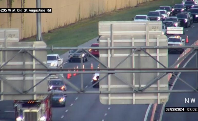 Why is there traffic on the Buckman Bridge Wednesday?