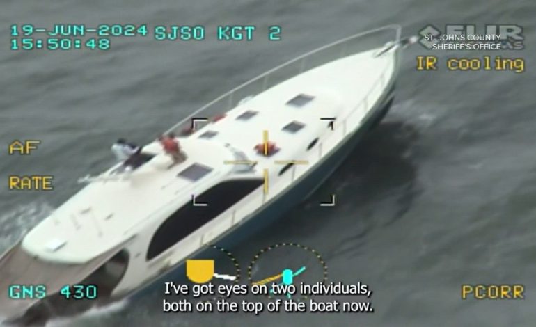 Boat rescue near Vilano Beach, Florida