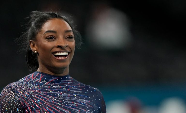 When does Simone Biles compete?