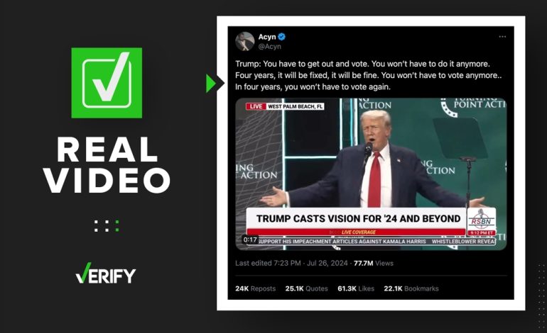 Trump did tell Christian group they won’t have to vote anymore